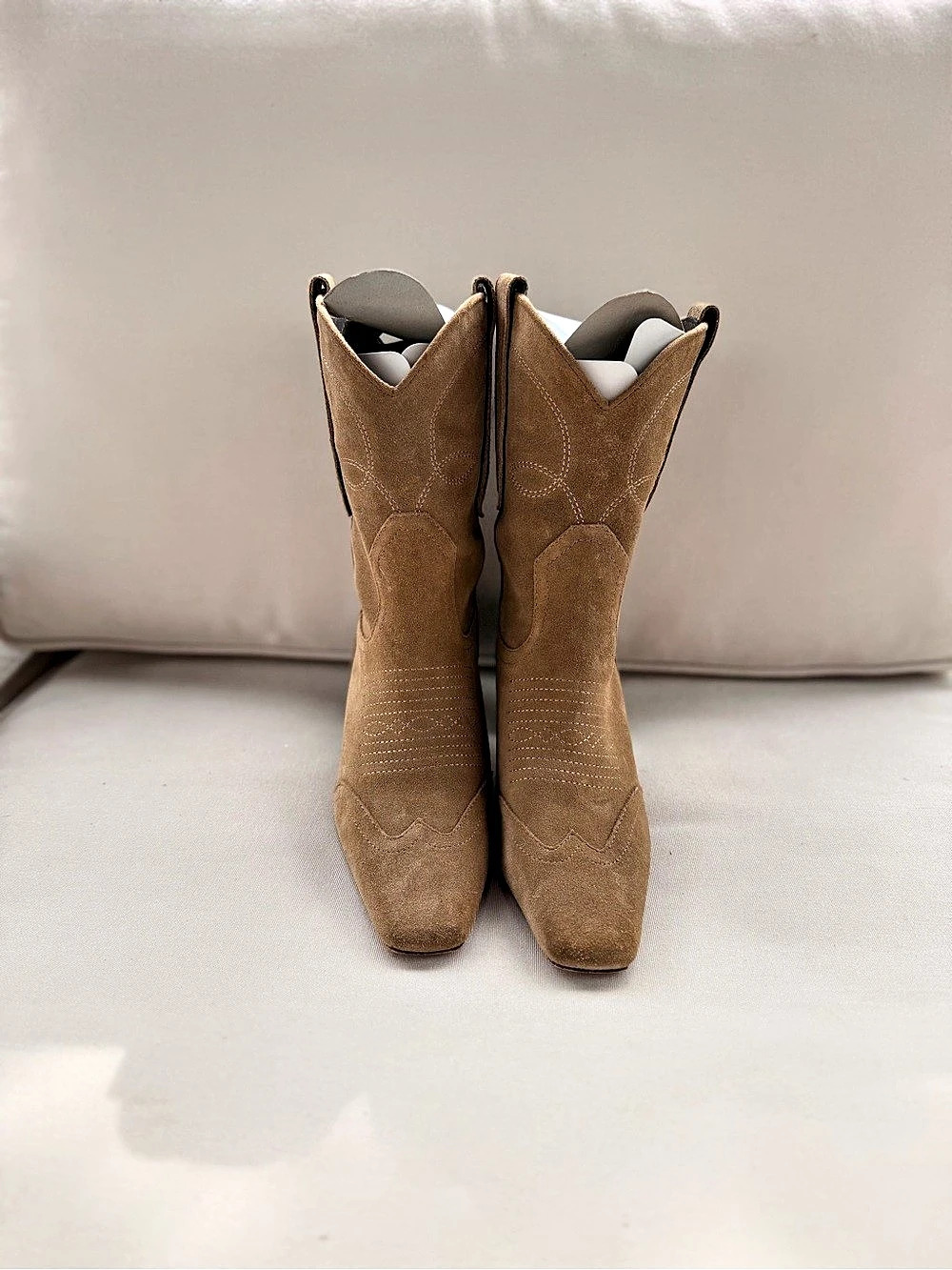 Steve Madden Ladies Western Boot Pointed Toe Brown Heeled Boots